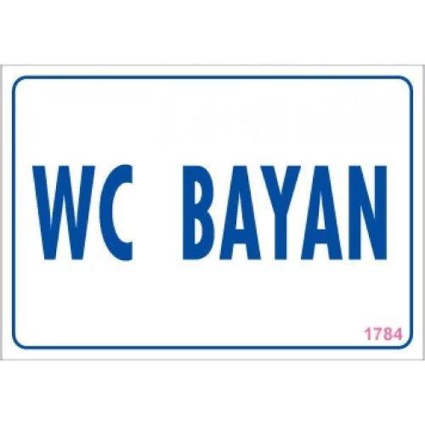 Pvc Levha "WC Bayan" 17,5*25 cm - Image 1