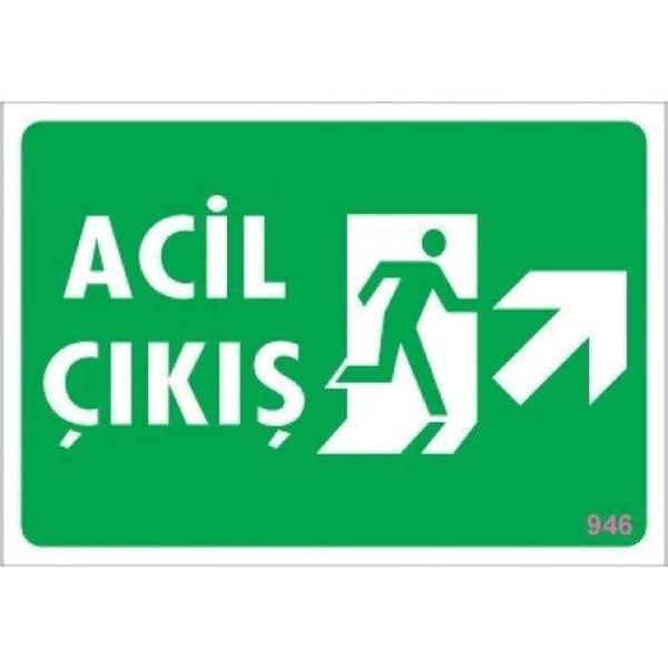Pvc Levha "Acil Çıkış" 17,5*25 cm - Image 1
