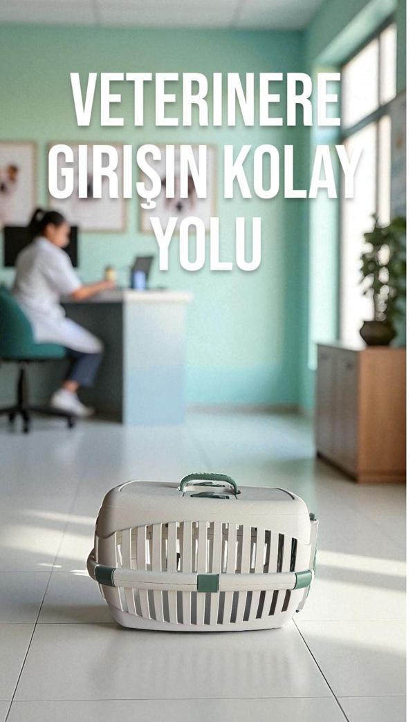 pet kedi köpek taşıma çantası - evcil hayvan seyahat çantası 48x30x27 cm.küçük boy - Image 1