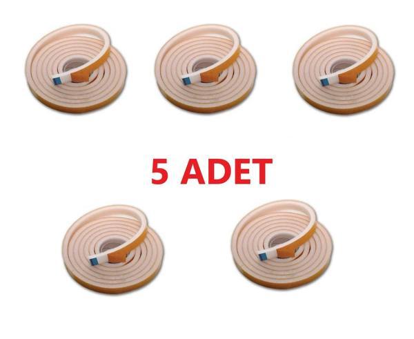 5 Adet 9 Metre Izolasyon Bandı Yapışkanlı Cam Yalıtım Süngeri Rüzgar Soğuk Kesici Pimapen Fitili - Image 1