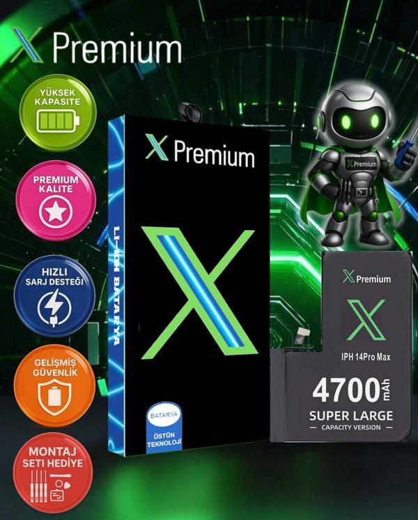 Xpremium iPhone 14 Plus Batarya Pil Süper Yüksek Kapasiteli Güçlendirilmiş 4550 mAh - Image 1