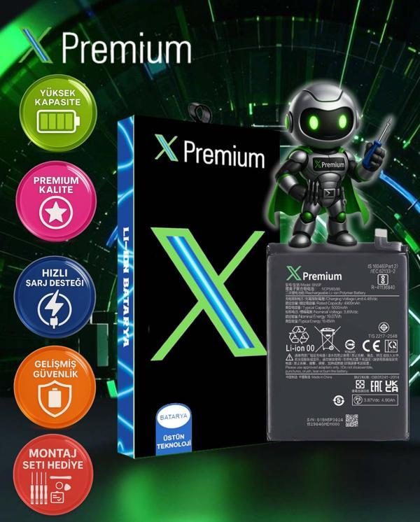 Xpremium Xiaomi Redmi Note 13 5G (BN5P) Batarya – 4900 mAh Süper Yüksek Kapasiteli Güçlendirilmiş Pil - Image 1