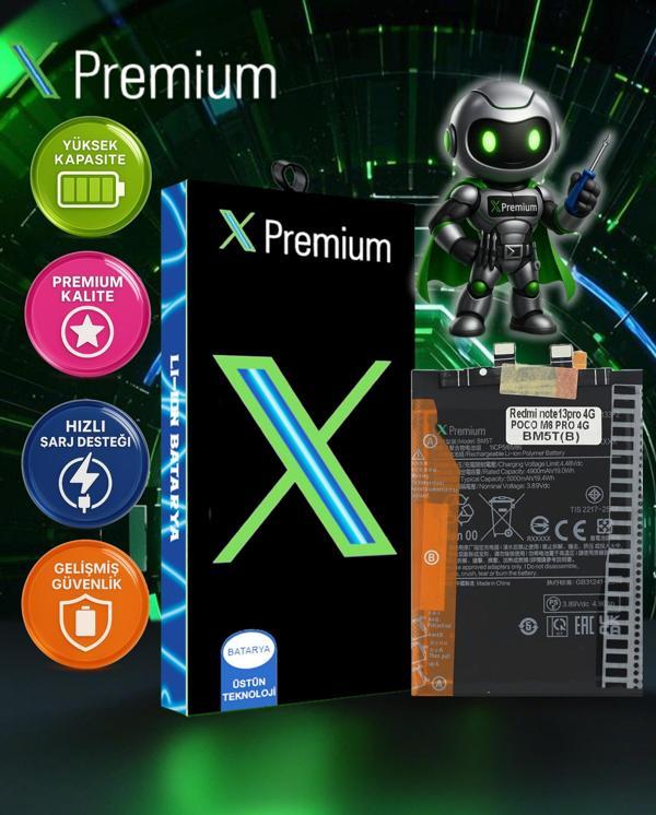 Xpremium Xiaomi Redmi Note 13 Pro (BM5T) Batarya – 5000 mAh Süper Yüksek Kapasiteli Güçlendirilmiş Pil - Image 1
