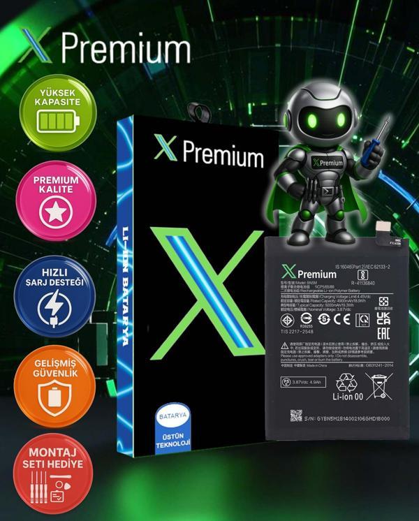 Xpremium Xiaomi Redmi Note 12 4G (BN5M) Batarya – 4900 mAh Süper Yüksek Kapasiteli Güçlendirilmiş Pil - Image 1
