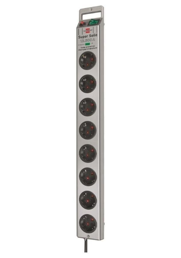 Brennenstuhl Super Solid Surge Protection 13.500 mAh Anahtarlı 8'li 2.5 m Akım Korumalı Priz - Image 1