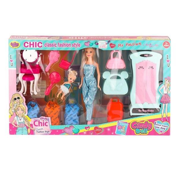 Nessiworld 02259 Cindy Doll Dolaplı Bebek Oyun Seti -Oydaş Oyuncak - Image 1