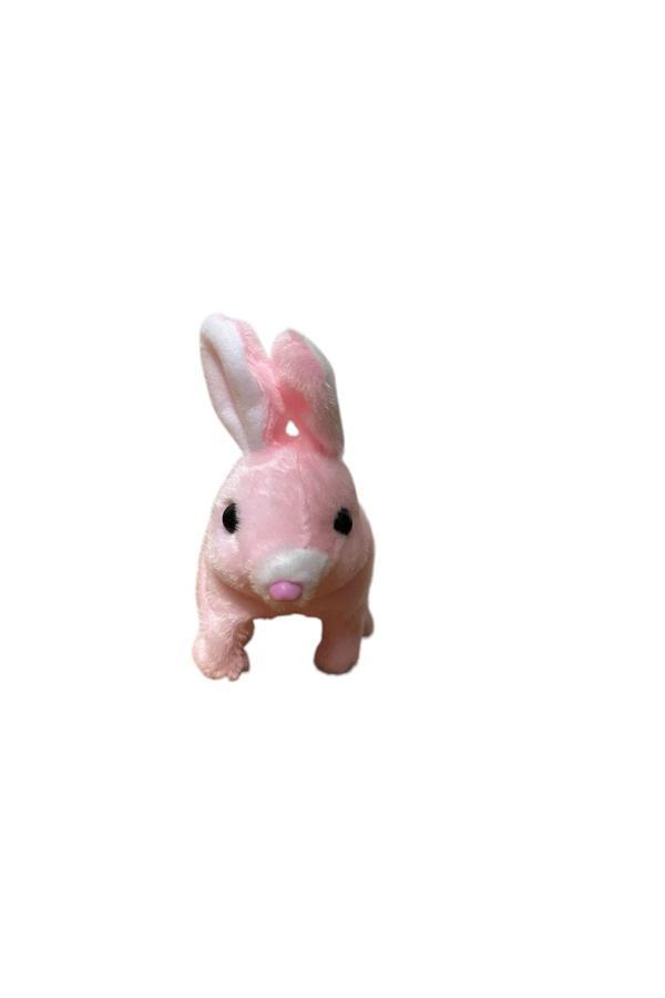 H.H.M Şenver Ticaret Pilli Zıplayan Ve Kulakları Hareket Eden Pembe Tavşan - Image 1