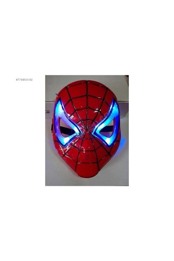 Medska Adam Spiderman Pilli Işıklı Çocuk Oyuncak Okul Kahraman Maske - Image 1