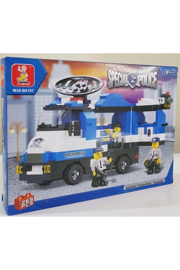Mia Sluban 265 Parça Polis Ekip Komuta Aracı Yapı Oyuncağı B0187 Yapı Blokları - Image 1