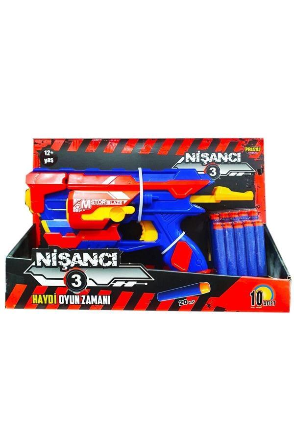 Prestij Oyuncak Sünger Mermi Atan Nerf Benzeri Nişancı 3 Oyuncak Tabanca - Image 1