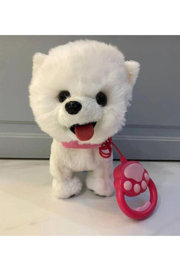 H.H.M Şenver Ticaret Kumandalı Tasmalı Peluş Köpek Ses Duyarlı Dokununca Havlayan Ses Tekrarı Yapan Köpek - Image 1