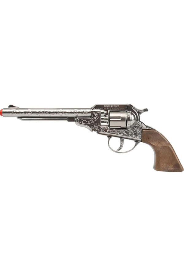 H.H.M Şenver Ticaret Metal Kovboy Tabancası Kapsül Patlatan Büyük Revolver Silah Seti - 27.5 Cm - Image 1