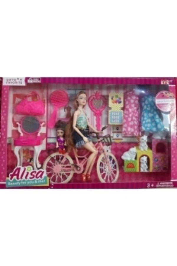 Öfa Toys Bisikletli Aksesuarlı Alisa Bebek - Image 1