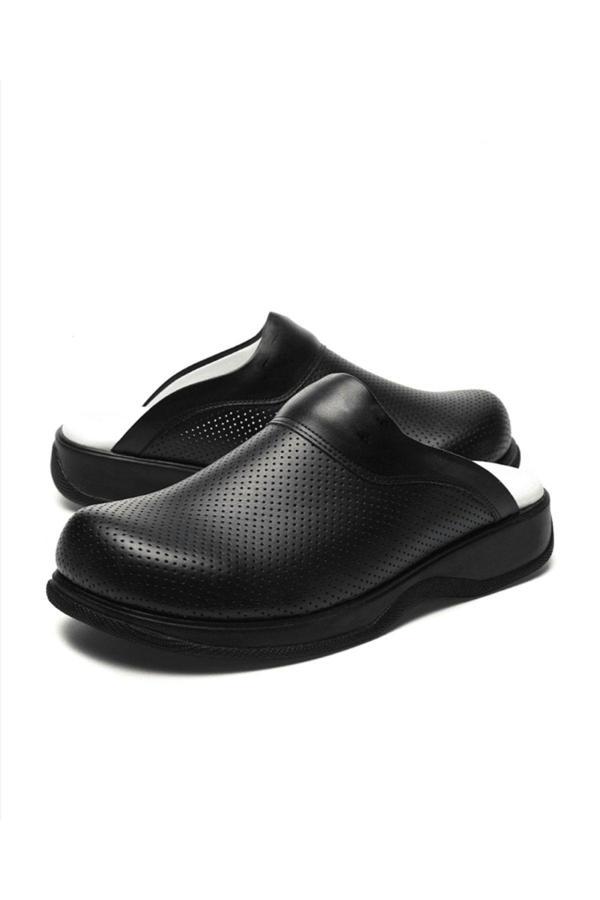 Blum Sabo Terlik Siyah Unisex Sabo Hastane,Doktor,Hemşire,Sağlık,Veteriner,Kuaför,Aşçı,Personel Ortopedik Terlik - Image 1