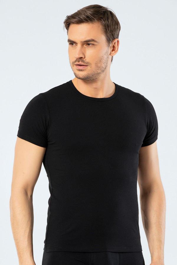 Cacharel - Bisiklet Yaka T-shirt 1305/Siyah - Image 1