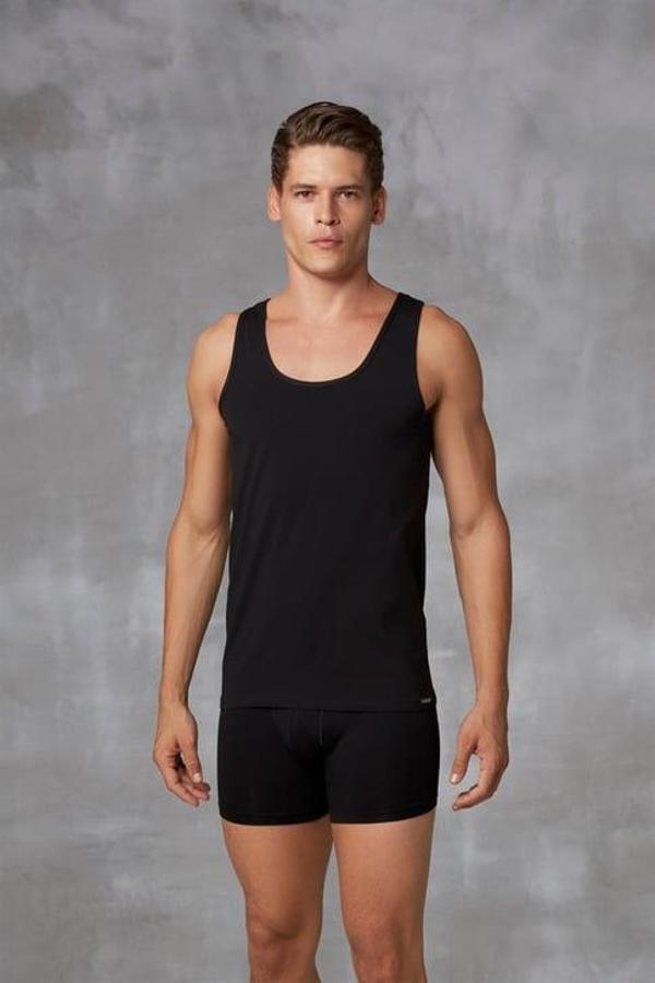 Doreanse Erkek Modal Geniş Bisiklet Yaka Atlet 2011 Siyah - Image 1