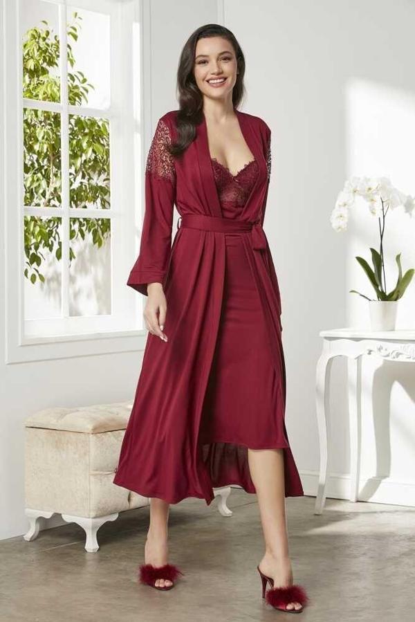 Pierre Cardin 6'lı Modal Gecelik Sabahlık Çeyiz Seti 5045 - Image 1