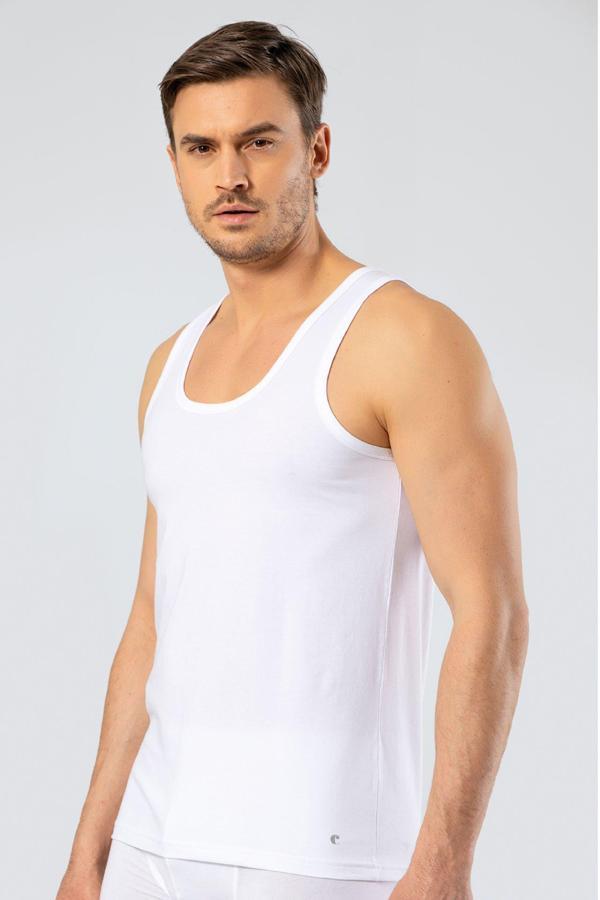 Cacharel Likralı Klasik Atlet 1301/Beyaz - Image 1
