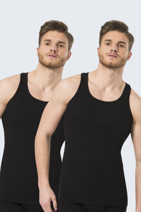 Türen Erkek Spor Atlet (2'li Paket) 131/Siyah - Image 1