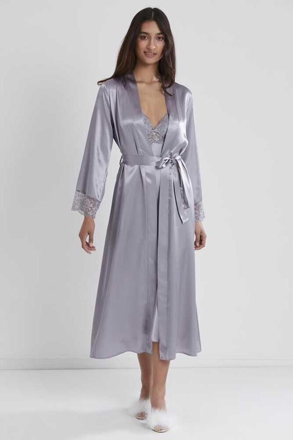 Pierre Cardin Royal Uzun Saten Sabahlık Gecelik Set 4370 - Image 1