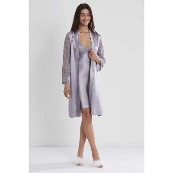 Pierre Cardin Sütyen Kaplı Sabahlık Gecelik 4025 Royal - Image 1