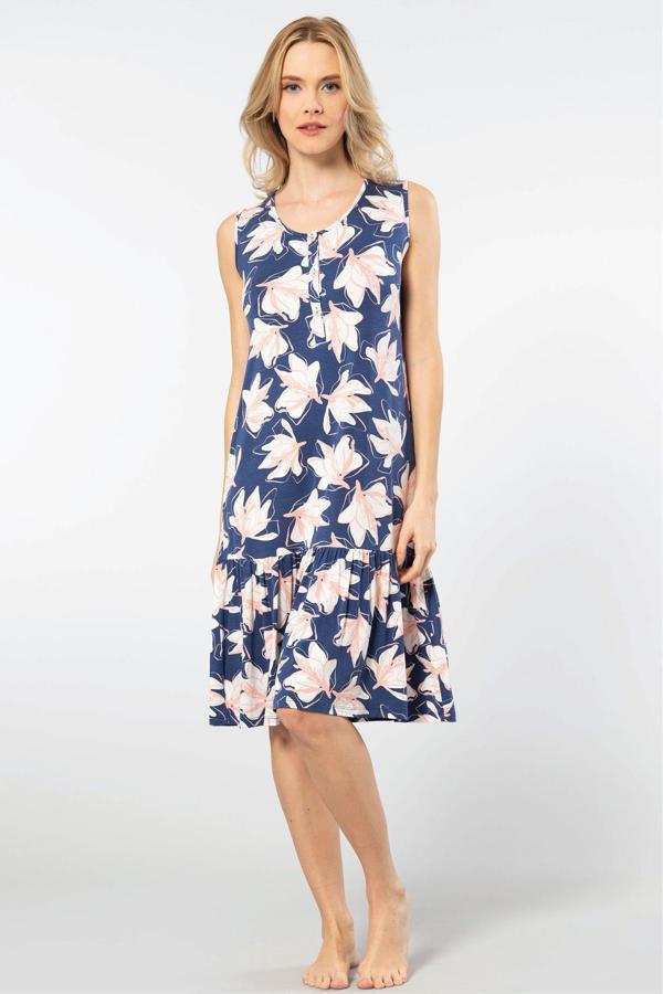 Türen Kadın Askılı Gecelik 3386/Lacivert - Image 1