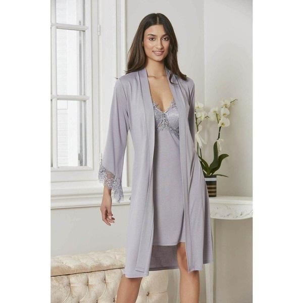 Pierre Cardin 5040 6'lı Modal Gecelik Sabahlık Çeyiz Seti Royal - Image 1