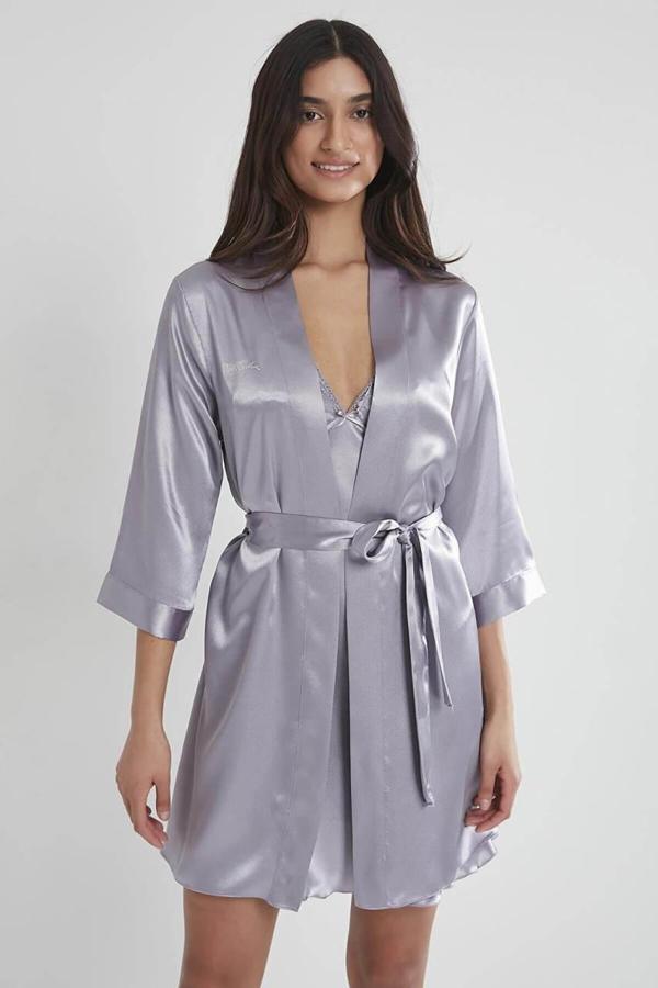 Pierre Cardin Saten Kısa Tek Sabahlık 1010 Royal - Image 1