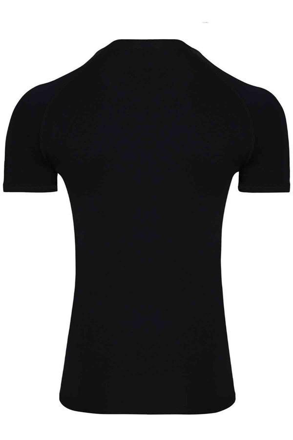 Doreanse Siyah Modal Y. Yaka Kısa Kol Erkek T Shirt 2535 - Image 1