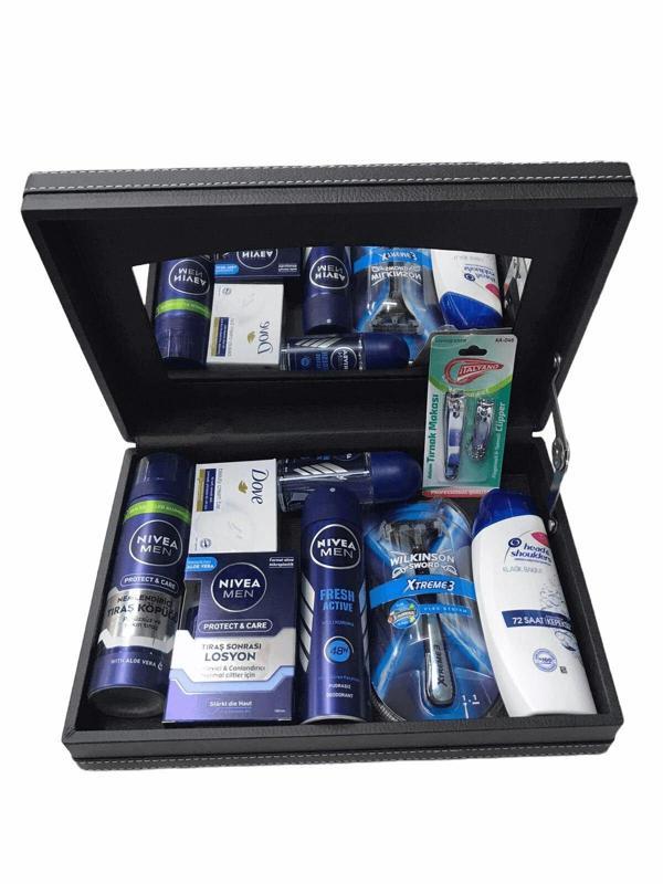 Nivea 8li Deri Aynalı Kutuda Traş Tırnak Seti Hediyeli - Image 1