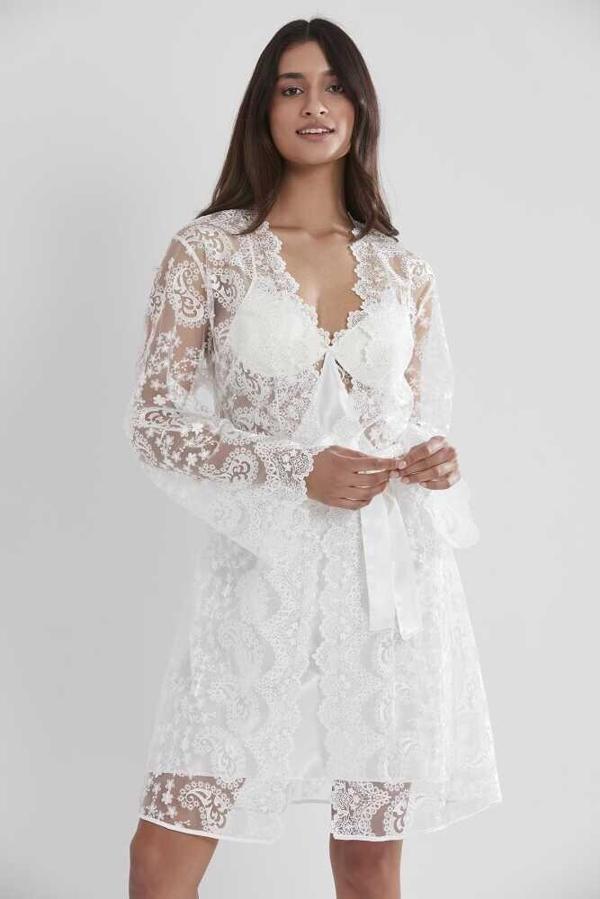 Pierre Cardin Ekru 6'lı Kaplı Midi Gecelik Sabahlık Set 6225 - Image 1