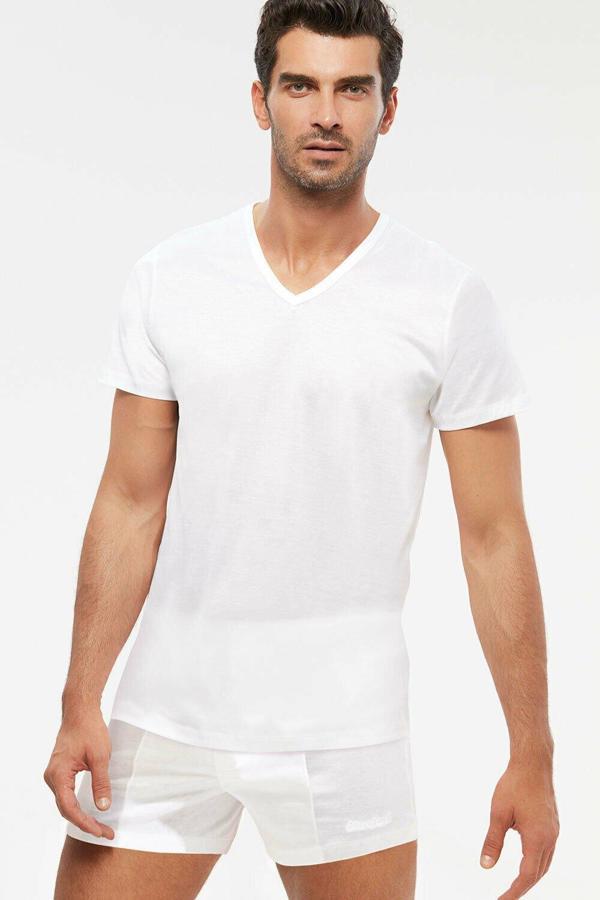 Kom Elite Merserize V Yaka T-shirt - Image 1