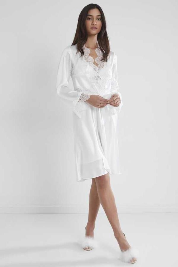 Pierre Cardin 6'lı Ekru Midi Gecelik Sabahlık Set 6335 - Image 1