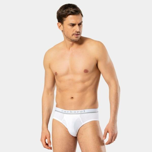 Cacharel Erkek Likralı Bantlı Slip 1311/Beyaz - Image 1
