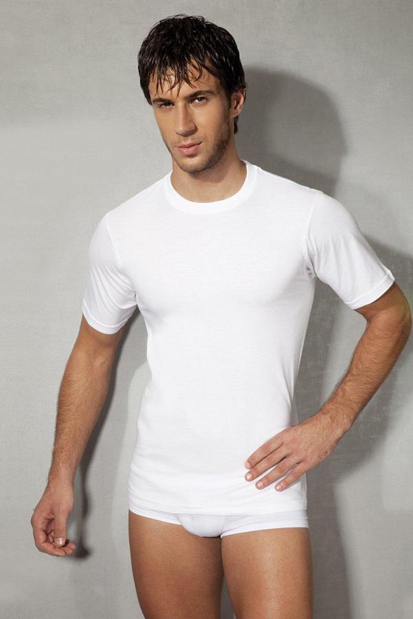 Doreanse Erkek Pamuklu Yuvarlak Yaka Kısa Kol T Shirt 2505 - Image 1