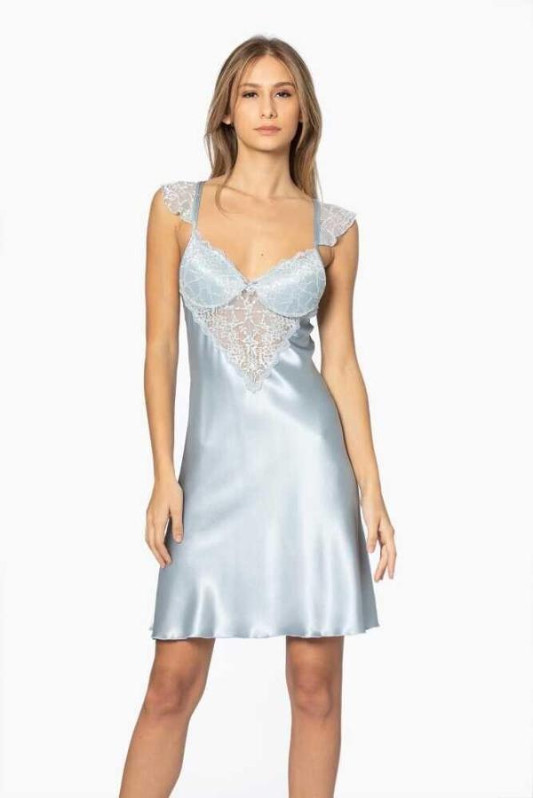 Pierre Cardin Askılı Kısa Gecelik 635 Mist - Image 1