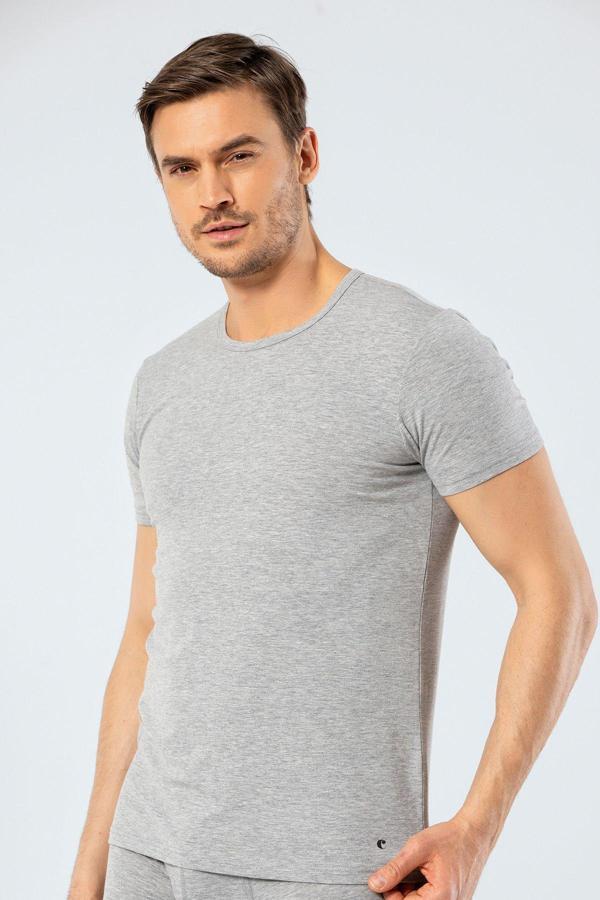 Cacharel - Bisiklet Yaka T-shirt 1305/Gri - Image 1