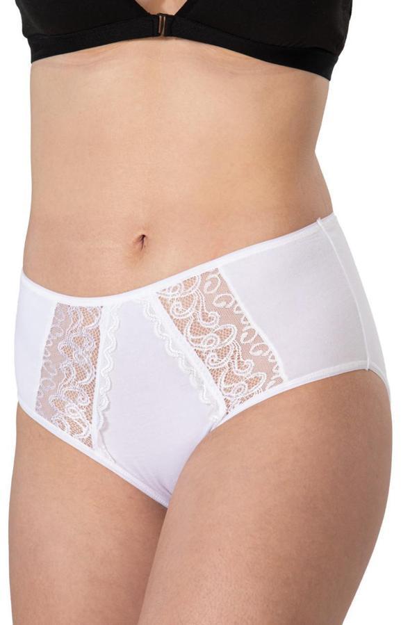 BEYAZ MI Emay 1445 Modal Cotton Yüksekbel Dantelli Külot - Image 1
