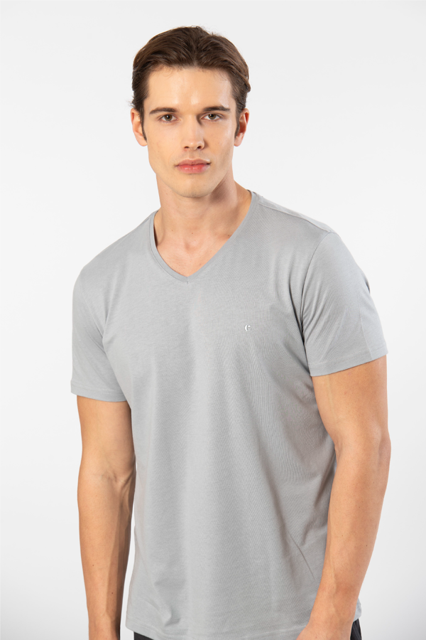 Cacharel Erkek T-Shirt (Slim Fit) 2170/Gri - Image 1