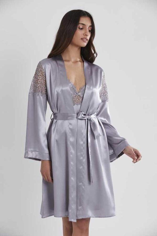 Pierre Cardin 6'lı Saten Gecelik Sabahlık Çeyiz Seti 6955 Royal - Image 1