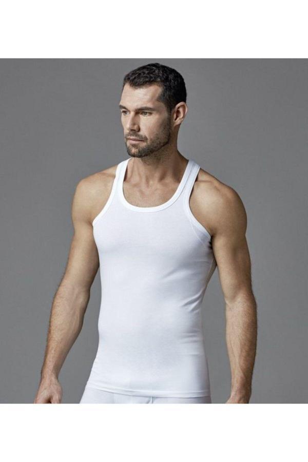 Eros Erkek Beyaz Compact Sporcu Atlet 2li Paket Ers002 - Image 1