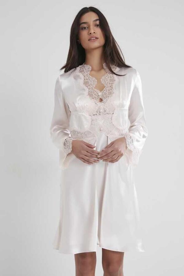 Pierre Cardin İnci 6'lı Midi Gecelik Sabahlık Gelin Çeyiz Set 6335 - Image 1