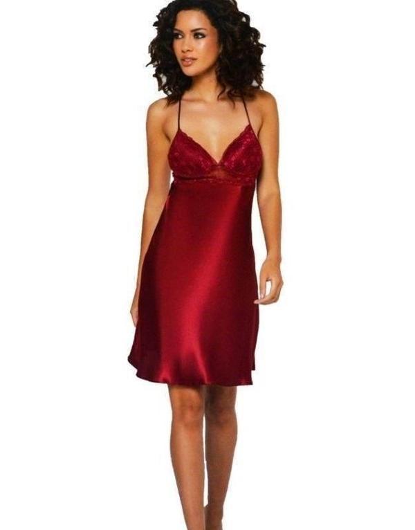Pierre Cardin Saten Güpürlü Kaplı Gecelik 600 - Image 1