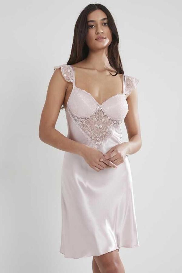 Pierre Cardin Askılı Kısa Gecelik 635 Pudra - Image 1