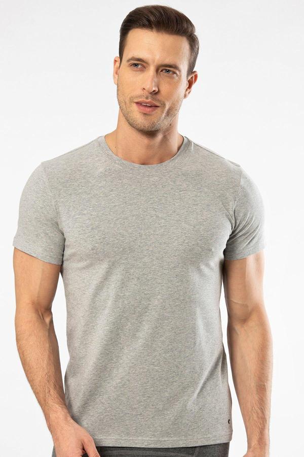 Cacharel Erkek Kısa Kollu T-shirt 1307/Gri - Image 1