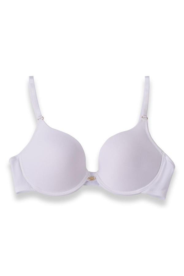 Kom Simple Push Up Sütyen Beyaz - Image 1
