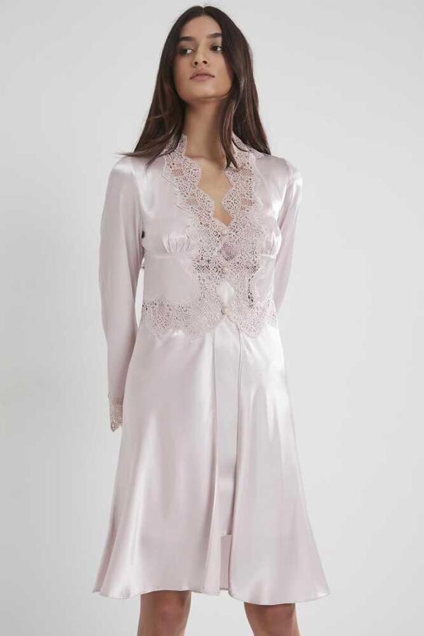 Pierre Cardin 6'lı Pudra Midi Gecelik Sabahlık Set 6335 - Image 1