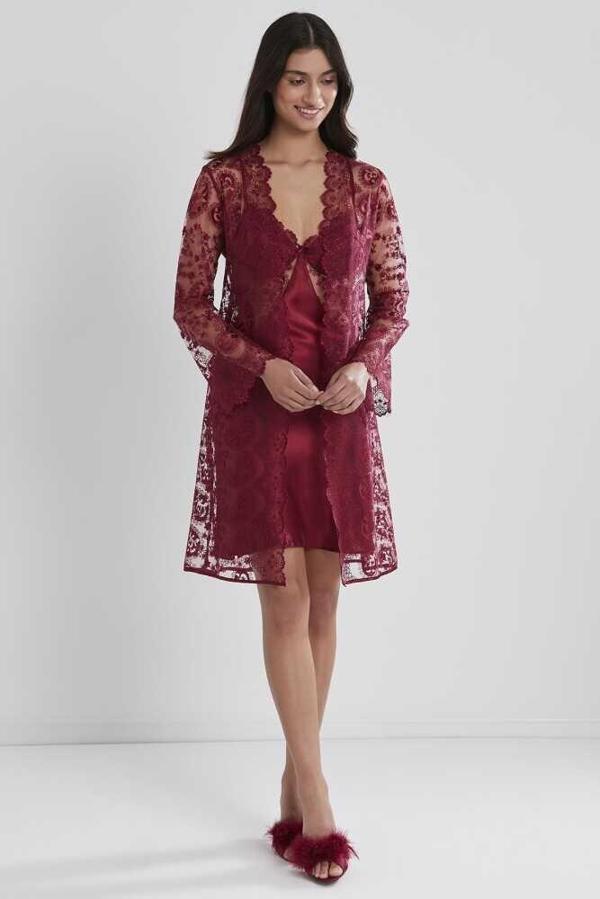 Pierre Cardin 6'lı Kaplı Midi Gecelik Sabahlık Set 6225 - Image 1