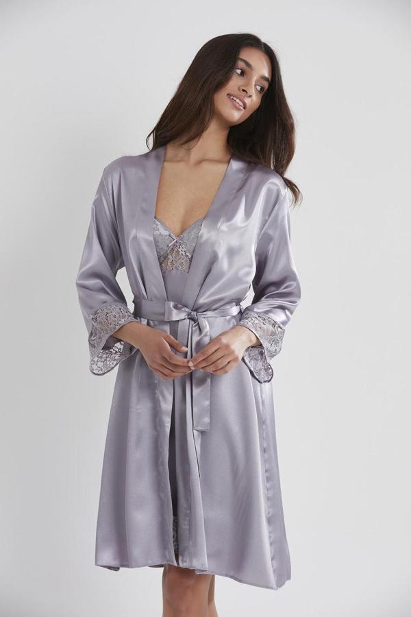 Pierre Cardin 2li Balensiz Kaplı Gecelik Sabahlık 4075 Royal - Image 1