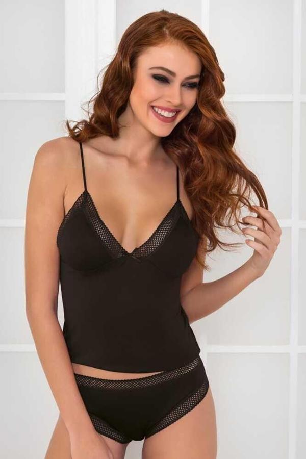 Pierre Cardin Kaşkorse Penye Askılı Atlet Külot Takım 305 Siyah - Image 1